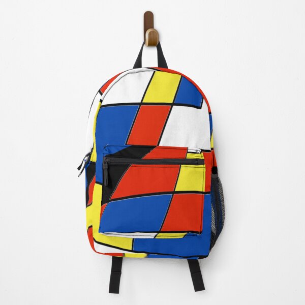 Item preview, Mondrian Inspired Abstract Geometric Art Modern Minimalist Sphere Color Block Design Red Blue Yellow Black White Pattern designed and sold by AnTartstudios.