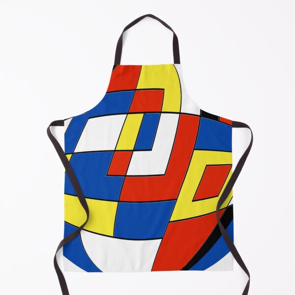 Item preview, Mondrian Inspired Abstract Geometric Art Modern Minimalist Sphere Color Block Design Red Blue Yellow Black White Pattern designed and sold by AnTartstudios.