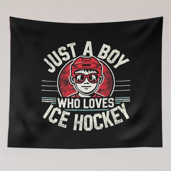 Item preview, Just A Boy Who Loves Ice Hockey Hockey Lover designed and sold by Gogetgiggles.