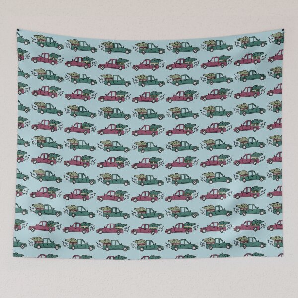 Item preview, Tile Pattern - Pickup Truck / Christmas Tree Farm designed and sold by Tim Veiga.