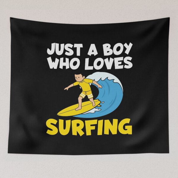 Item preview, Just A Boy Who Loves Surfing Surfer Boy designed and sold by Gogetgiggles.