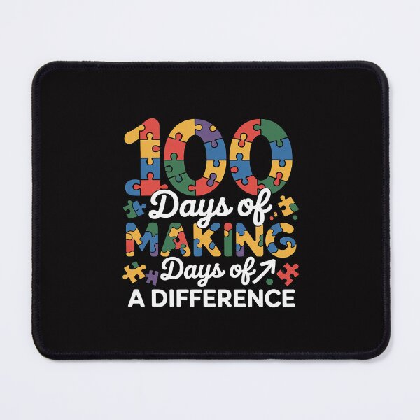 Item preview, 100 Days of Making Difference 100th Day of School Autism Kid designed and sold by Silicula.