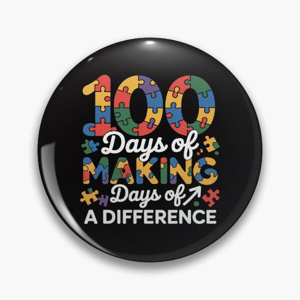 Item preview, 100 Days of Making Difference 100th Day of School Autism Kid designed and sold by Silicula.