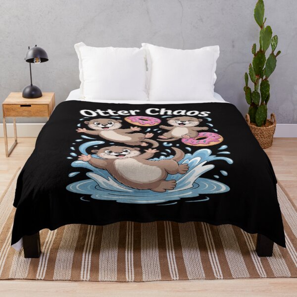 Item preview, Otter Chaos Bagel Fighting Sea Otters Pun Animal Lover designed and sold by Silicula.