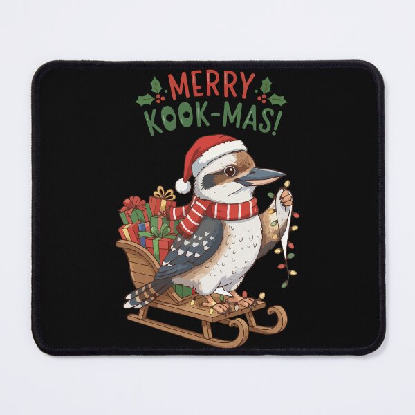 Item preview, Xmas Kookaburra - Christmas kookaburra bird - Merry kook mas australian kookaburra designed and sold by Prtina.
