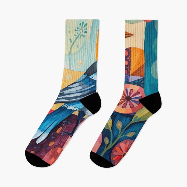 Artikelvorschau, Colorful Bird on Abstract Background entworfen und verkauft von Modern-Tropical.
