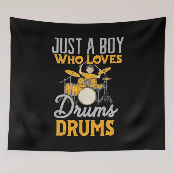 Item preview, Just A Boy Who Loves Drums Drummer Musician designed and sold by Gogetgiggles.