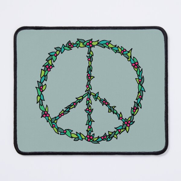 Item preview, Holly Ivy Peace Sign Christmas Wreath designed and sold by Tim Veiga.