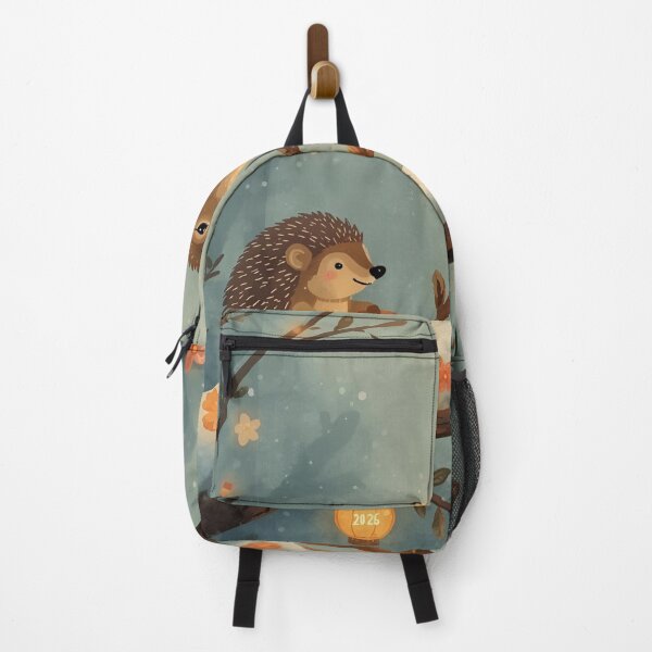 Item preview, New Year 2026 Woodland Deer & Hedgehog • Whimsical Wish Lantern Art designed and sold by WildlifeWhimsy.
