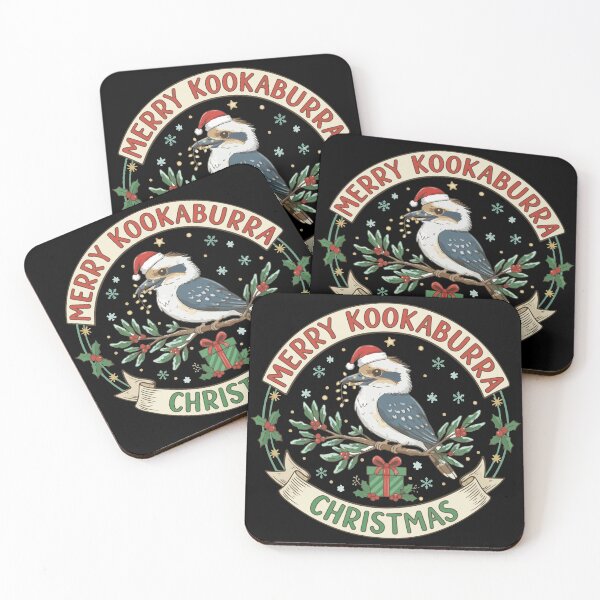 Item preview, Xmas Kookaburra - Christmas kookaburra bird - Merry kook mas australian kookaburra designed and sold by Prtina.