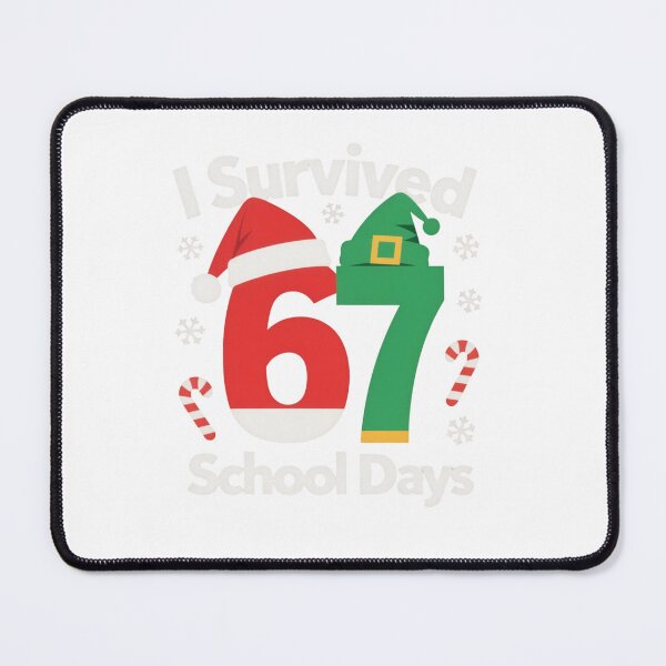 Item preview, I Survived 67 Days of School Christmas Santa Festive Thumb Meme designed and sold by w66aboo.