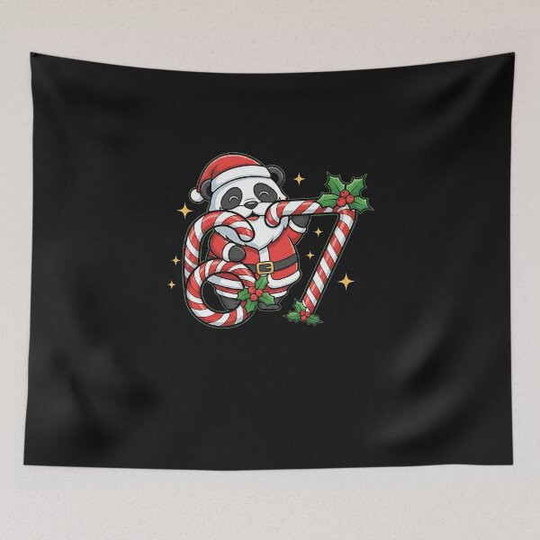 Item preview, Cute Panda Santa 67 Candy Cane – Funny Kids Christmas designed and sold by MOHITSALVI.