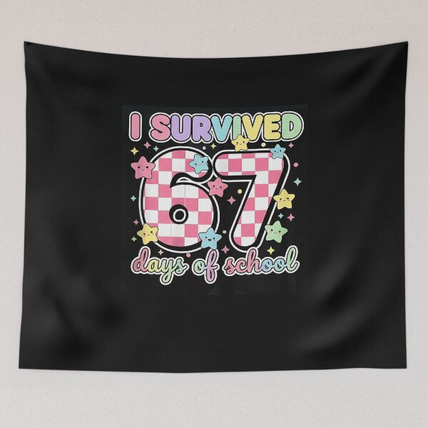 Item preview, Cute Pink 67 I Survived Days Of School designed and sold by MOHITSALVI.