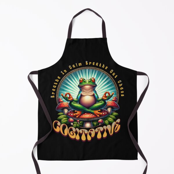 Item preview, Meditation Frog T-Shirt – Breathe In Calm Breathe Out Chaos Retro Psychedelic Yoga Design designed and sold by Hussenb.