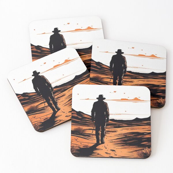 Item preview, Solitary Walk | Cowboy Silhouette in the Desert designed and sold by MoodStory.