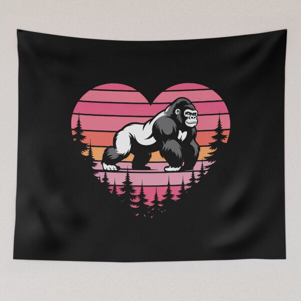 Item preview, Gorilla Lover Heart Gorilla Valentines Day designed and sold by CruelShadesSt.