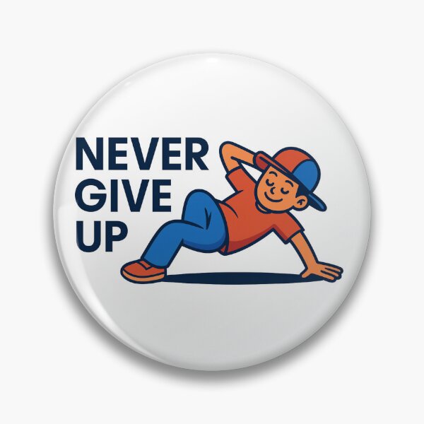 Item preview, Never Give Up: Cheerful Resilience Hero designed and sold by Krfto.
