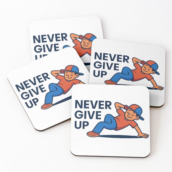 Item preview, Never Give Up: Cheerful Resilience Hero designed and sold by Krfto.