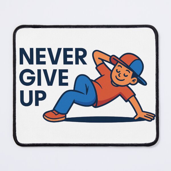 Item preview, Never Give Up: Cheerful Resilience Hero designed and sold by Krfto.