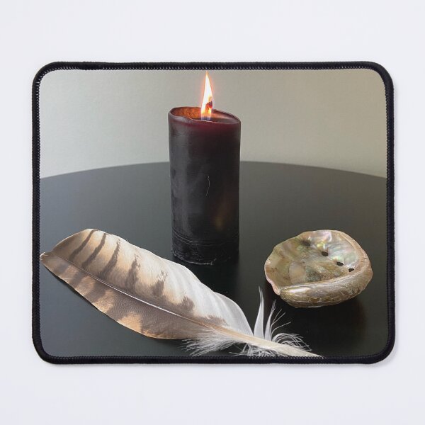Item preview, Shell, Candle and Feather Still life Photograph designed and sold by Spirit Oracle Art.