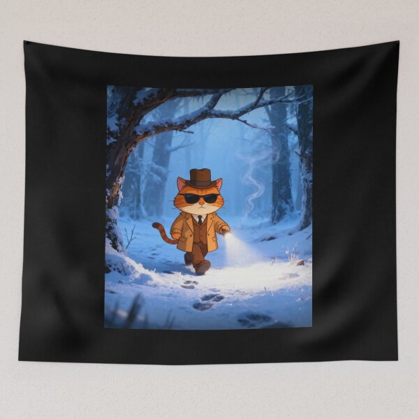 Item preview, Master Cat Walks Through the Snowy Forest – Seeking New Horizons designed and sold by SmartDesigner-.