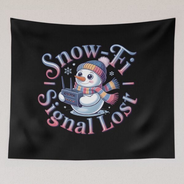 Item preview, Snow-Fi Connection – Cute Snowman Winter Internet Humor Design designed and sold by SoftyDesigns.