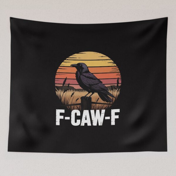 Item preview, F-Caw-F Black Crow Graphic for Raven Sunset designed and sold by Viepenny.