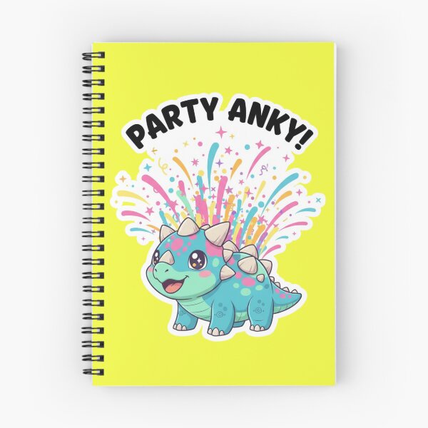 Item preview, Adorable Kawaii Chibi Ankylosaurus Dinosaur Party Anky with Confetti and Fun Celebration Cute Dinosaur Sticker and Birthday Gift designed and sold by bvdesignart.