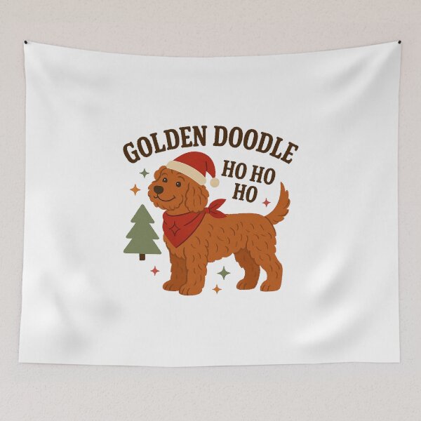 Item preview, Golden Doodle Merry Christmas designed and sold by clarkfraser.