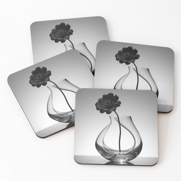 Item preview, Minimalist Black Flower Glass Vase Art designed and sold by NIVEX.