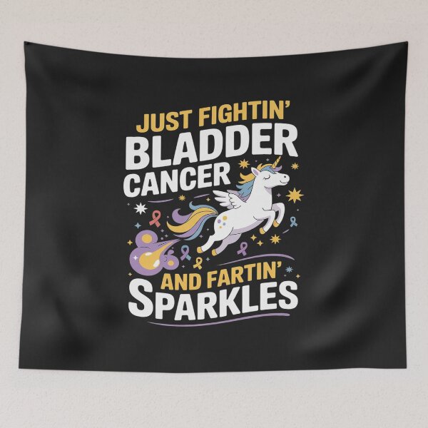 Item preview, Fighting Bladder Cancer Farting Unicorn Funny Quote Gift designed and sold by GaryPacheco6.