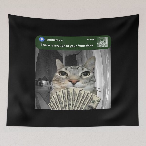 Item preview, Motion Cat Meme - Funny Doorway Peek designed and sold by Puring1899.