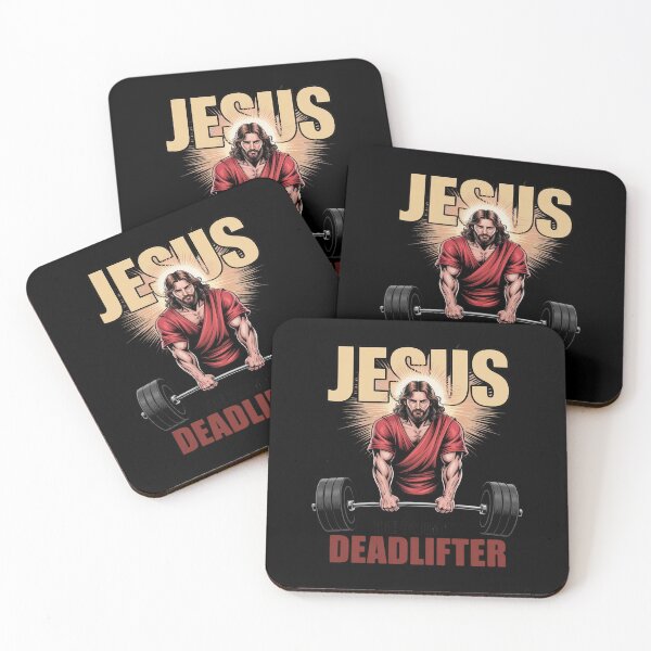 Item preview, Funny Christian Workout Jesus The Ultimate Deadlifter designed and sold by ShelFisher.