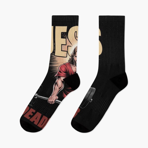 Item preview, Funny Christian Workout Jesus The Ultimate Deadlifter designed and sold by ShelFisher.