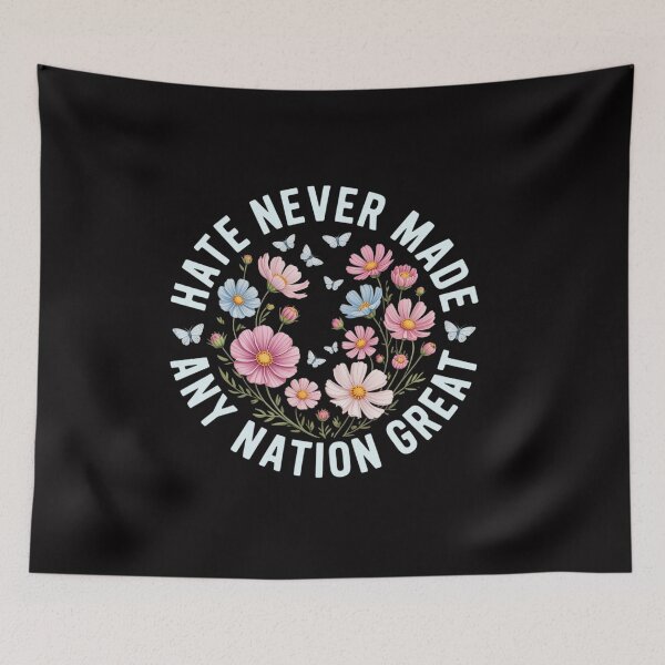 Item preview, Protest Hate Never Made Any Nation Great Resist Floral Women designed and sold by CareTopping.