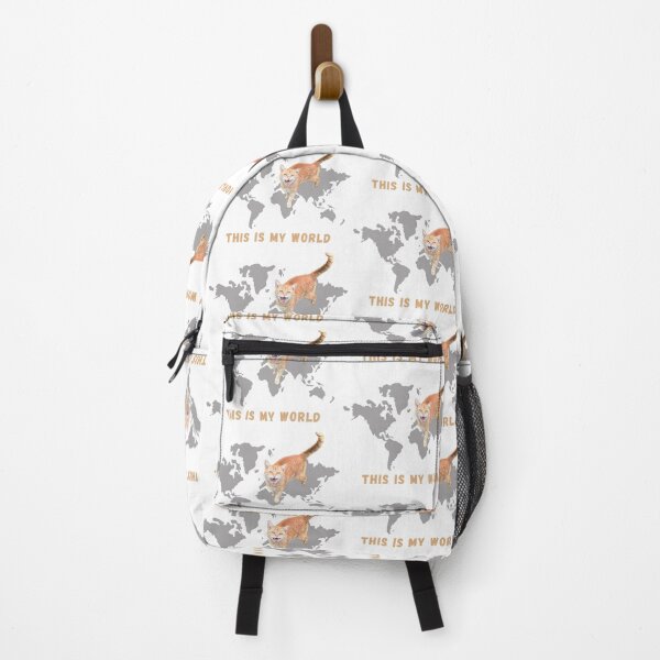 Item preview, This Is My World – Dominant Ginger Cat on World Map designed and sold by Zyrafiatko.