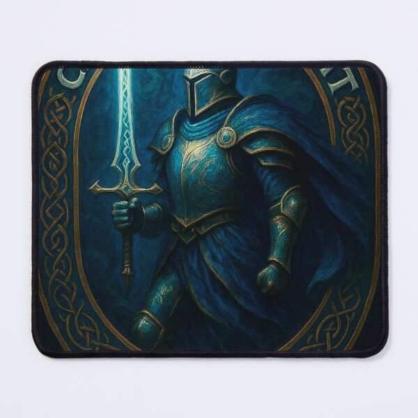Item preview, Celestial Knight – Epic Fantasy Armored Warrior with Glowing Sword designed and sold by Samuk-Fern.