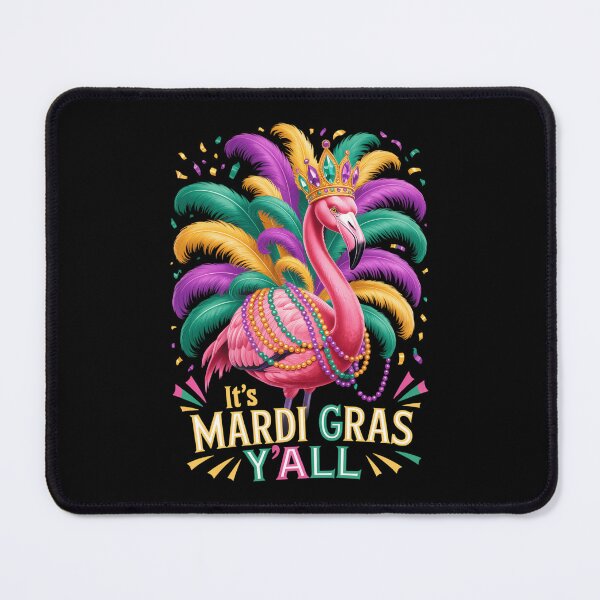 Item preview, Its Mardi Gras Y'all Flamingo designed and sold by AsteriskDatBArt.