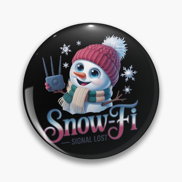 Item preview, Snow-Fi – Funny Snowman Winter Internet Pun Design designed and sold by SoftyDesigns.