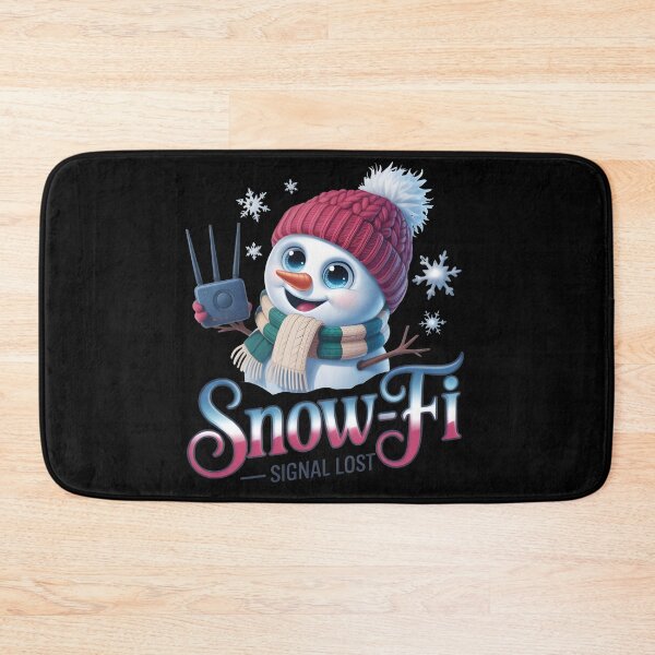 Item preview, Snow-Fi – Funny Snowman Winter Internet Pun Design designed and sold by SoftyDesigns.