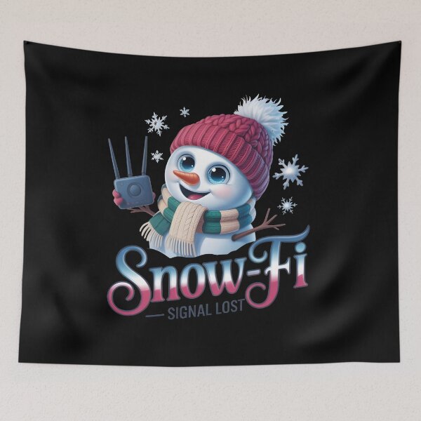 Item preview, Snow-Fi – Funny Snowman Winter Internet Pun Design designed and sold by SoftyDesigns.