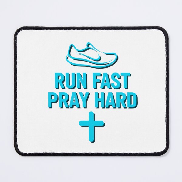 Item preview, Run Fast Pray Hard Faith Fitness Runner designed and sold by chattsuede.