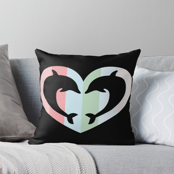 Item preview, Dolphins Love Heart Stripes Swim Play Sea  designed and sold by art-i-fex.