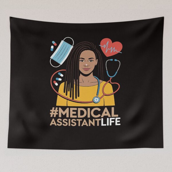 Item preview, Medical Assistant Afro Woman Proud Black History designed and sold by LapFemile.
