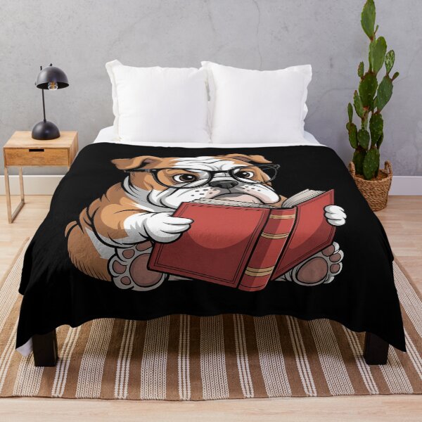 Item preview, English Bulldog Reading a Book Dog designed and sold by AsteriskDatBArt.