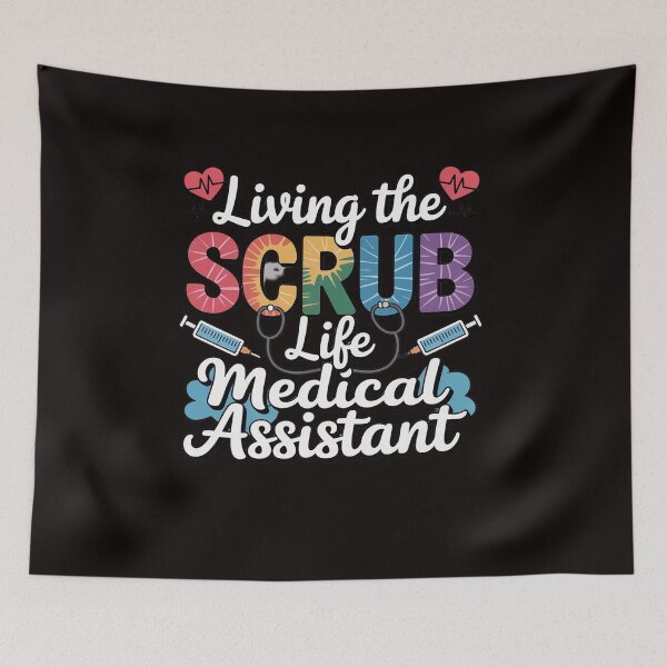 Item preview, Living The Scrub Life Tie Dye Hippie Medical Assistant designed and sold by LapFemile.