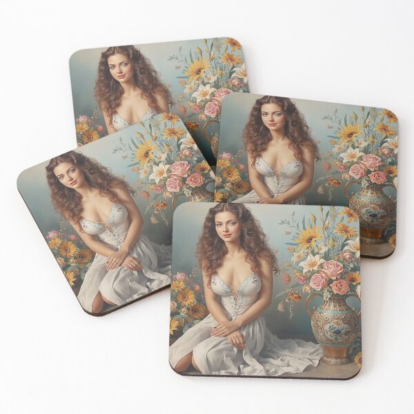 Item preview, Ethereal Woman With Floral Vase designed and sold by NIVEX.