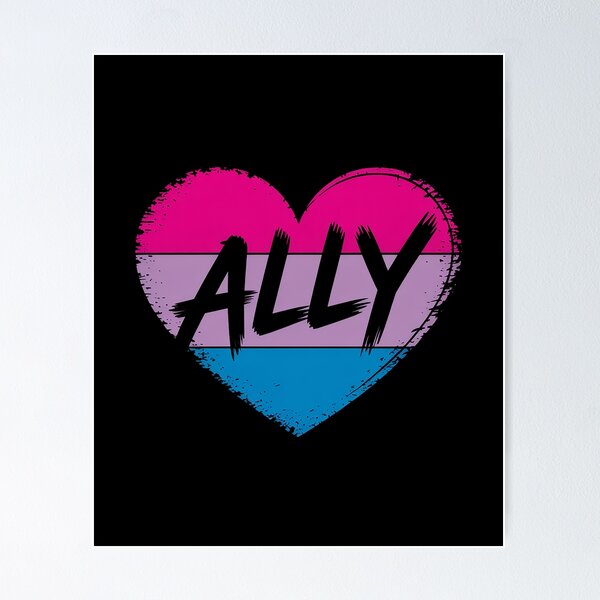 Item preview, Ally Bisexual Color Heart Cute Bi Pride Flag LGBTQ Men Women designed and sold by SIGORDESIGN.