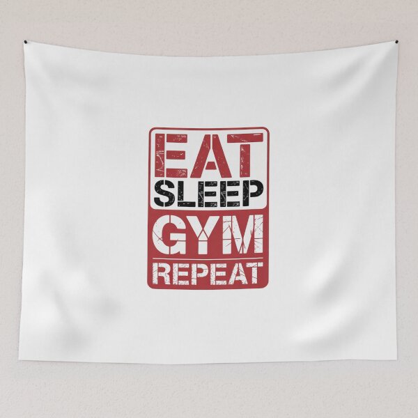 Item preview, Eat Sleep Gym Repeat Workout Motivation designed and sold by chattsuede.