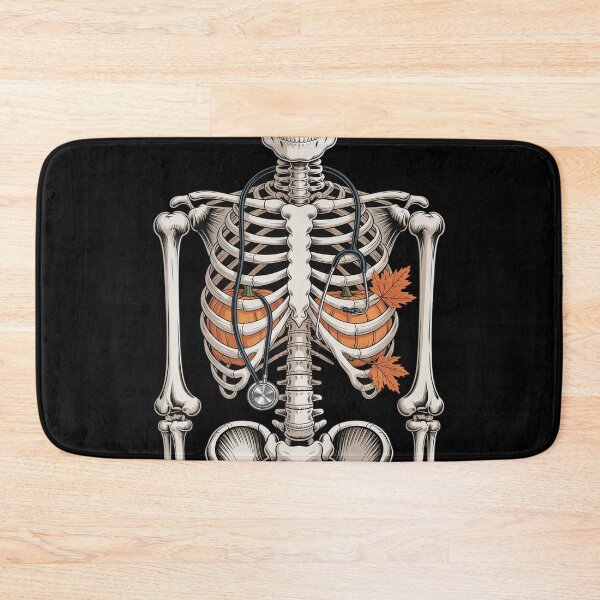 Item preview, Funny Pumpkin Rib Cage Skeleton Halloween Nurse Stethoscope designed and sold by Sandrhaus.